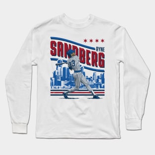 Ryne Sandberg Chicago C Skyline Long Sleeve T-Shirt